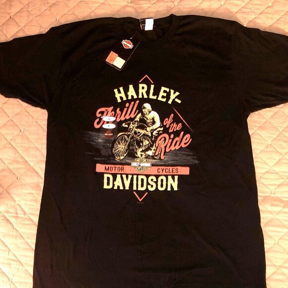 Harley Davidson Shirt Final Turn Thrill of the Ride T-Shirt L Blk NWT - Picture 6 of 6